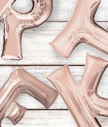 Rose Gold Letter Balloons - Party Save Smile